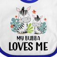 thumbnail image 4 of Inktastic Zebra My Bubba Loves Me Boys or Girls Baby Bib, 4 of 4