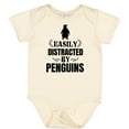 thumbnail image 3 of Inktastic Easily Distracted by Penguins Boys or Girls Baby Bodysuit, 3 of 5