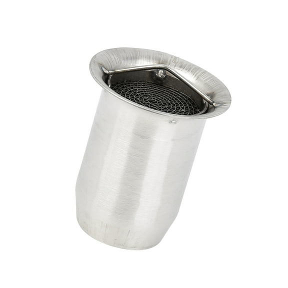 60mm Universal Exhaust Pipe Baffle Muffler for Motorcycle Silver Tone