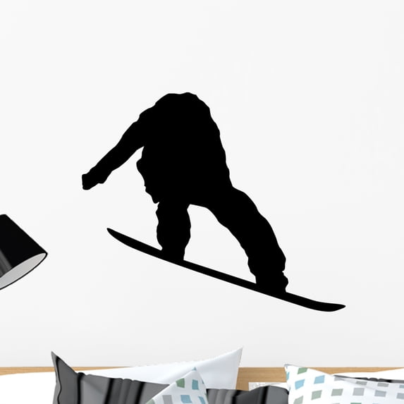 Snowboarding Wall Decal Sticker by Wallmonkeys Vinyl Peel and Stick Graphic (24 in W x 20 in H)