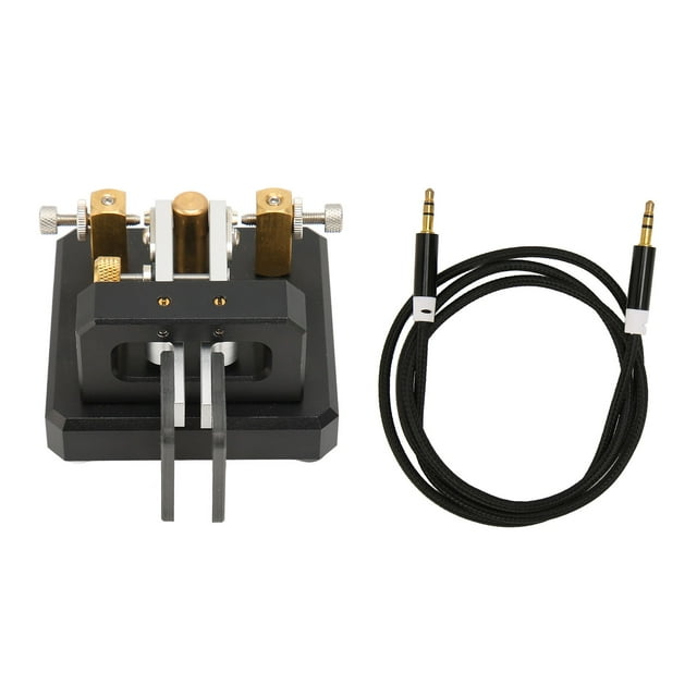 Clave De Código Morse, Corta, Doble Paleta, Portátil, Liviano, Cuerpo De Metal, Clave De Telégrafo Morse Automático, Contactos De Plata Pura Para Entusiastas De La Radio