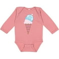 thumbnail image 3 of Inktastic Valentine's Day Ice Cream Cone Boys or Girls Long Sleeve Baby Bodysuit, 3 of 5