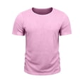 thumbnail image 2 of LIaqionyy Men's Short Sleeve Casual Basic Fashion Crew Neck Tee Shirts Summer Lightweight Solid Color Tops, 2 of 6