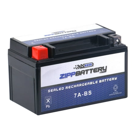 Zipp Battery Ytx7a-bs (7a-bs 12 Volts,6 Ah, 100 Cca) Replacement Battery for Gas Gy6 Scooter Moped 50cc 125cc