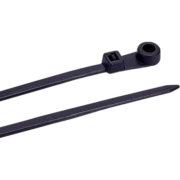 300 Pcs Cable Zip Ties 8 Inch 39 lbs Black Zip Tie with Screw Hole Mountable Head Cable Ties for Home Office Workshop Electrical