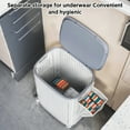 thumbnail image 3 of Joybos Wheeled Hamper, Plastic Laundry Hamper with Handle and Wheels for Easy Transport, White, 3 of 9