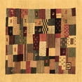 thumbnail image 1 of Ahgly Company Indoor Square Abstract Brown Contemporary Area Rugs, 3' Square, 1 of 4
