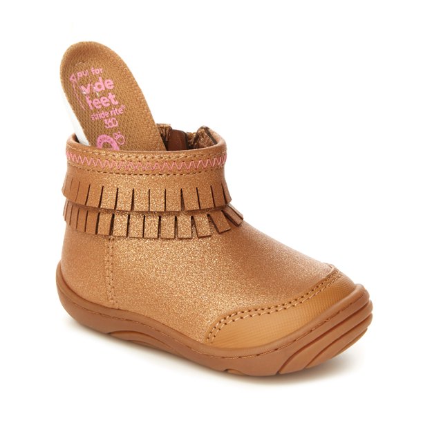 Stride Rite 360 Bianca Cozy Knit First Walker Ankle Booties