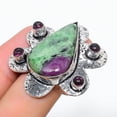 thumbnail image 2 of Ruby in Zoisite,Amethyst  Handmade 925 Sterling Silver Ring Size 8, 2 of 2