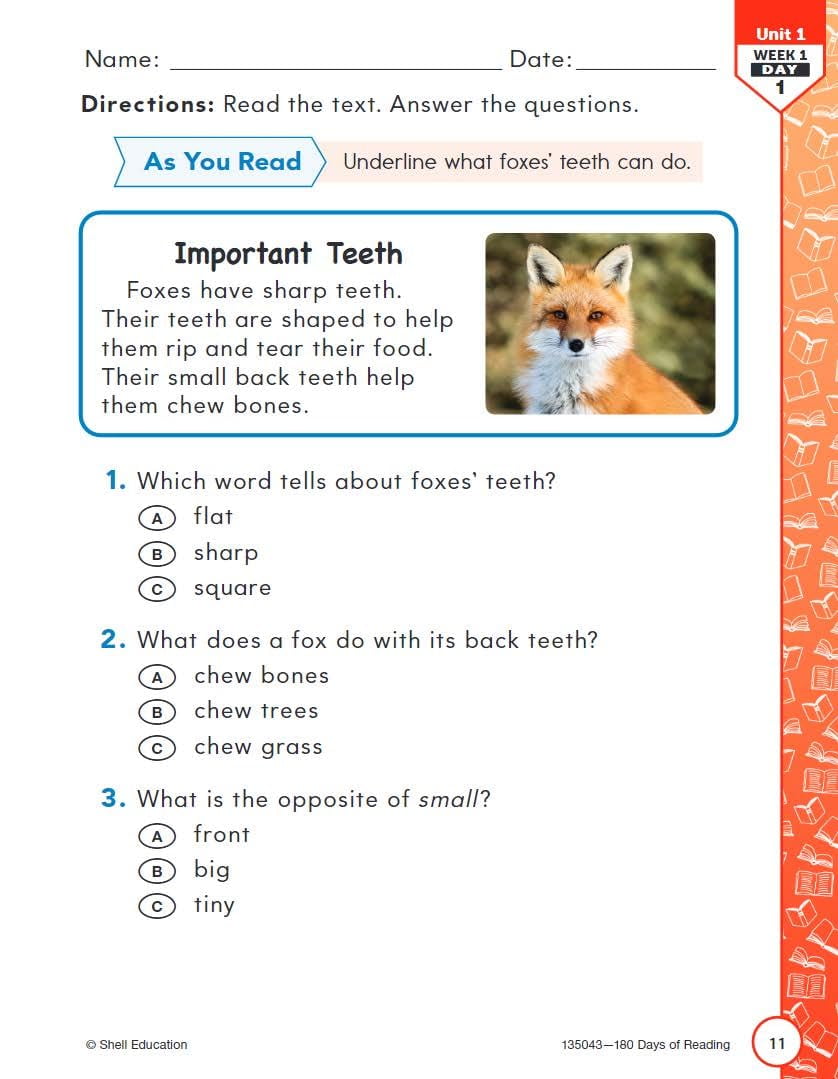 180 Days of Practice: Reading, Writing, Math Workbooks for Fourth Grade  School Learning - Walmart.com, image size:838x1079