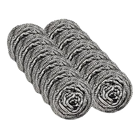 ACDANC Scraper for Aluminum Polish Dish Brushes 12PC Stainless Steel Wire Cleaning Ball Kitchen Store Cleaning Ball Steel Wool Scrubber Pad Used For Dishes