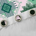 thumbnail image 4 of jejeloiu Retro Boho Aztec Curtains Pack of 2 (42x84 Each),Rustic Farmhouse Tribal Curtains Blackout,Green Pink Bohemian Rhombus Bedroom Curtains For Teens,Microfiber Bedroom Decor, 4 of 6