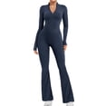 thumbnail image 1 of Mono YEOREO para mujer, manga larga, acampanado, azul marino, talla M, 1 of 6