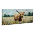 thumbnail image 3 of Stupell Industries Highland Cow Meadow Canvas Wall Art design by Petal Prints Design, 10 x 24, 3 of 7
