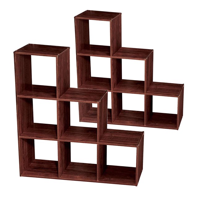 ClosetMaid 3 Tier Wooden Cubical Organizer, Dark Cherry (2 Pack)