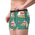thumbnail image 2 of Kdxio Men's Boxer Briefs with Yachts And Buoys Print - Comfortable and Breathable Underwear for Everyday Wear, 2 of 5