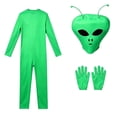 thumbnail image 4 of Adult Alien Jumpsuit Unisex With Headpiece Sci Fi Outfit For Halloween Party Cosplay, 4 of 4