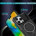 thumbnail image 5 of Dteck Magnetic Case for iPhone 14 Pro Max,Shockproof Silicone Case Compatible with MagSafe Slide Lens Protectio Ring Holder Kickstand Cover for iPhone 14 Pro Max,Black, 5 of 10