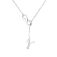 thumbnail image 1 of SIfdSeng Collier Initiale en Argent à Pompon en Forme de 8 pour Femmes Colliers en Argent pour Femmes A Z 26 Colliers Initiales Alphabet pour Adolescentes Bijoux, 1 of 3
