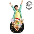 thumbnail image 3 of Yellow and Blue Storage Toy Bag Chair, Tropical Beak Birds Composition on Dotted Night Backdrop, Stuffed Animal Organizer Washable Bag, Large Size, Charcoal Grey and Multicolor, by Ambesonne, 3 of 3