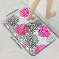 thumbnail image 3 of 1pc Gray Pink Floral Bathroom Rug Bathroom Decor and Accessories- Durable,Anti Slip,And Quick Drying,Suitable For Indoor/outdoor Use - Perfect For Bathrooms,Bedrooms,Kitchens, 3 of 9