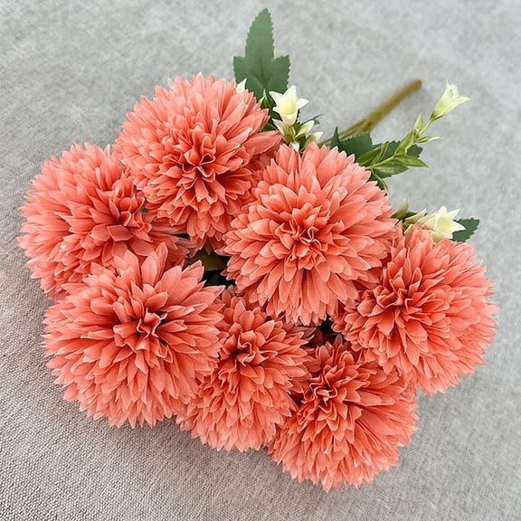 Deeceymbur Silk Chrysanthemum Artificial Flowers Bouquet for Wedding Banquet Table Centerpiece Home Event Decor Faux Floral Handmade Arrangement