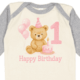 thumbnail image 4 of Inktastic Cute Teddy Bear 1st Birthday Party Boys or Girls Long Sleeve Baby Bodysuit, 4 of 5