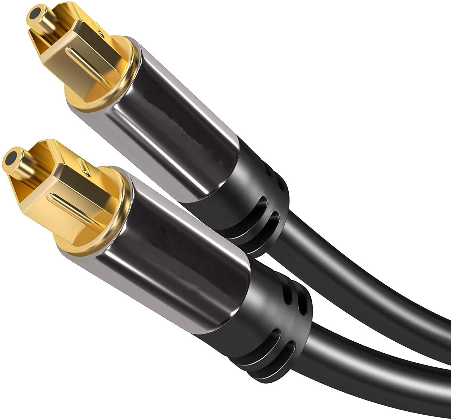 Anholdelse Betsy Trotwood Tegne forsikring Optical Digital Audio Cable (optical, Male To Male Gold-plated, S/PDIF,  Suitable for Playstation 4/PS4 and Xbox One, Black) - Walmart.com