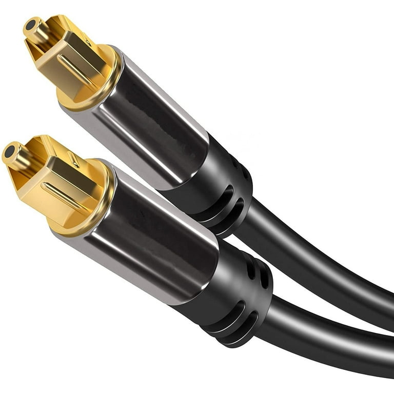 Optical Digital Audio Cable (optical, Male To Male Gold-plated, S/PDIF,  Suitable for Playstation 4/PS4 and Xbox One, Black) 