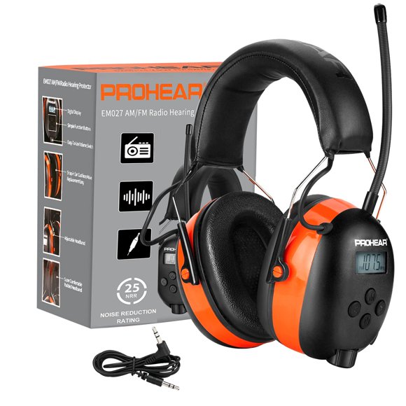 Auriculares de radio PROHEAR 027 AM FM con pantalla digital 25dB N