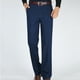 thumbnail image 1 of Pantalones vaqueros holgados de cintura alta y lisos para hombre, de poliéster, para negocios, 1 of 9