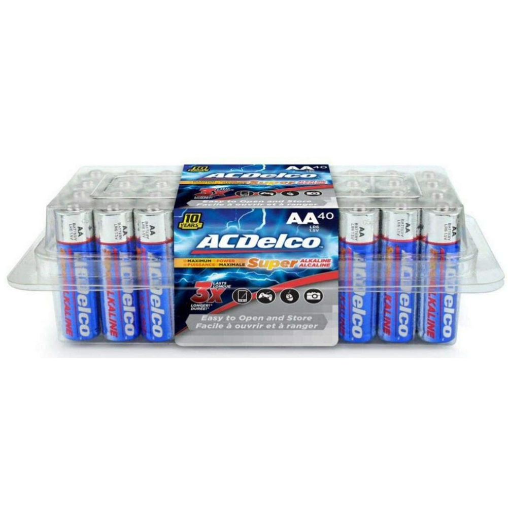 ACDelco Super Alkaline AA Batteries, 40 Count