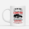 thumbnail image 2 of Custom Mugs To My Son Never Forget I Love You Fist Bump Dads Motivation Gifts for Sons Santa Christmas Presents Ceramic Coffee 11oz 15oz Mug, 2 of 7