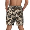 thumbnail image 3 of Kdxio Cute French Bulldog Print Men's Swim Trunks with Compression Liner 7 Inch Inseam Quick Dry Swim Shorts, 3 of 7