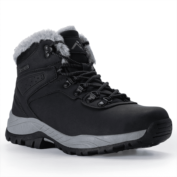 Women's Ankle Winter Snow Boots Faux Fur Lined Warm Non-Slip Lightweight Hiking Boots