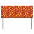 thumbnail image 3 of Orange Headboard, Colorful Autumn Fall Season Maple Leaves in Unusual Designs Nature Print, Upholstered Decorative Metal Bed Headboard with Memory Foam, Full Size, Burnt Orange, by Ambesonne, 3 of 4