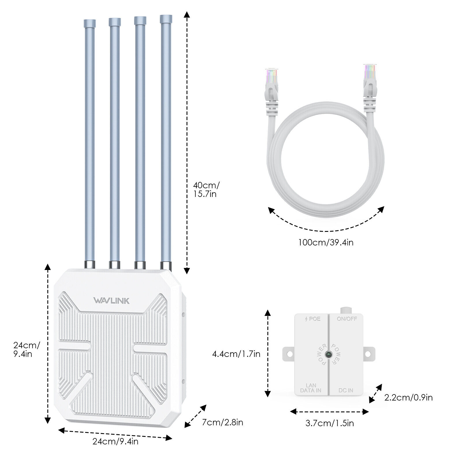 WAVLINK AX1800 Wifi 6 Mesh Long Range Extender Outdoor Wifi Router Repeater AP