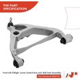 thumbnail image 4 of A-Premium 12Pcs Front Suspension Kit Upper Lower Control Arm with Ball Joint Tie Rod End Sway Bar Link Rack and Pinion Bellow Kit Compatible with Ford Expedition 05-06 5.4L, 4 of 9