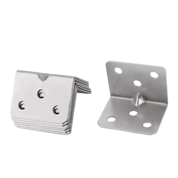 Uxcell Stainless Steel 90 Degree Corner Brace Angle Brackets 28 x 28 x 36mm 7 Pcs