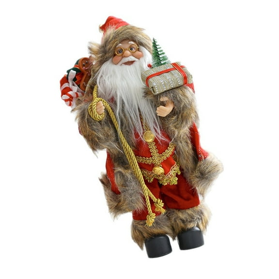 Holiday Santa Statue Traditional Christmas Decoration Indoor Figurine Home Decoration Gift For Family