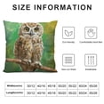 thumbnail image 5 of Orinice Owl Branch Graphic Decorative Pillow Cover for Home Couch Living Room Bed Sofa 24x24in, 5 of 5