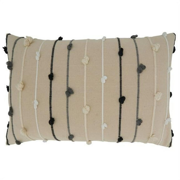 Saro Lifestyle Knotted Poly Filled Throw Pillow