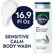 NIVEA MEN Sensitive Calm Body Wash, 16.9 Fl Oz Bottle