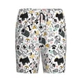 thumbnail image 4 of Wukai Puppy Men’s Short Pajama Pants With Pockets Soft Sleep Pj Shorts for Men-Large, 4 of 6