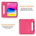 thumbnail image 3 of for iPad Air 13 Inch M2 (2024) & iPad Pro 13 Inch M4 (2024) with Pencil Holder/Foldable Portable Handle/Kickstand Lightweight Soft EVA Foam Shockproof Rugged Stand Cover Kids Case, Rose, 3 of 12