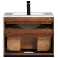 thumbnail image 4 of Bemma V-Tr24swm-S-1 Terra 24" Wall Mounted Single Basin Vanity Set - Walnut / White Quartz, 4 of 7