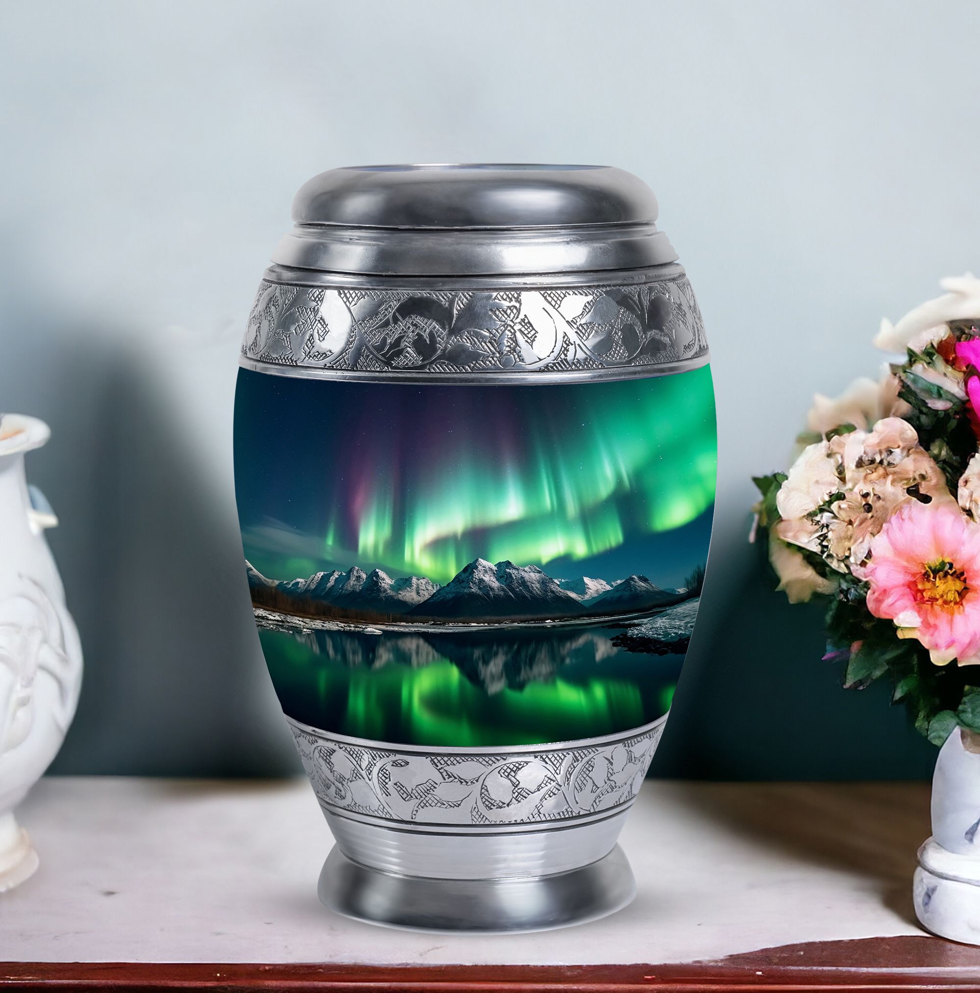 Aurora Borealis Urn For Human Ashes, Urns For Human Ashes Adult, Urns For Women Ashes, Urn For Ashes Adult Male, Funeral Urns For Adult Ashes Women, Bird Urns, Urns For Ashes Adult Female 10 Inch