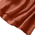 thumbnail image 6 of Summer Tops for Women Pleated Cotton Linen Tops Solid Color Shirts Blouses And Tees, 6 of 6