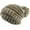 Brown Mix, variant on Chunk Pom Pom Cable Knit Ribbed Beanie