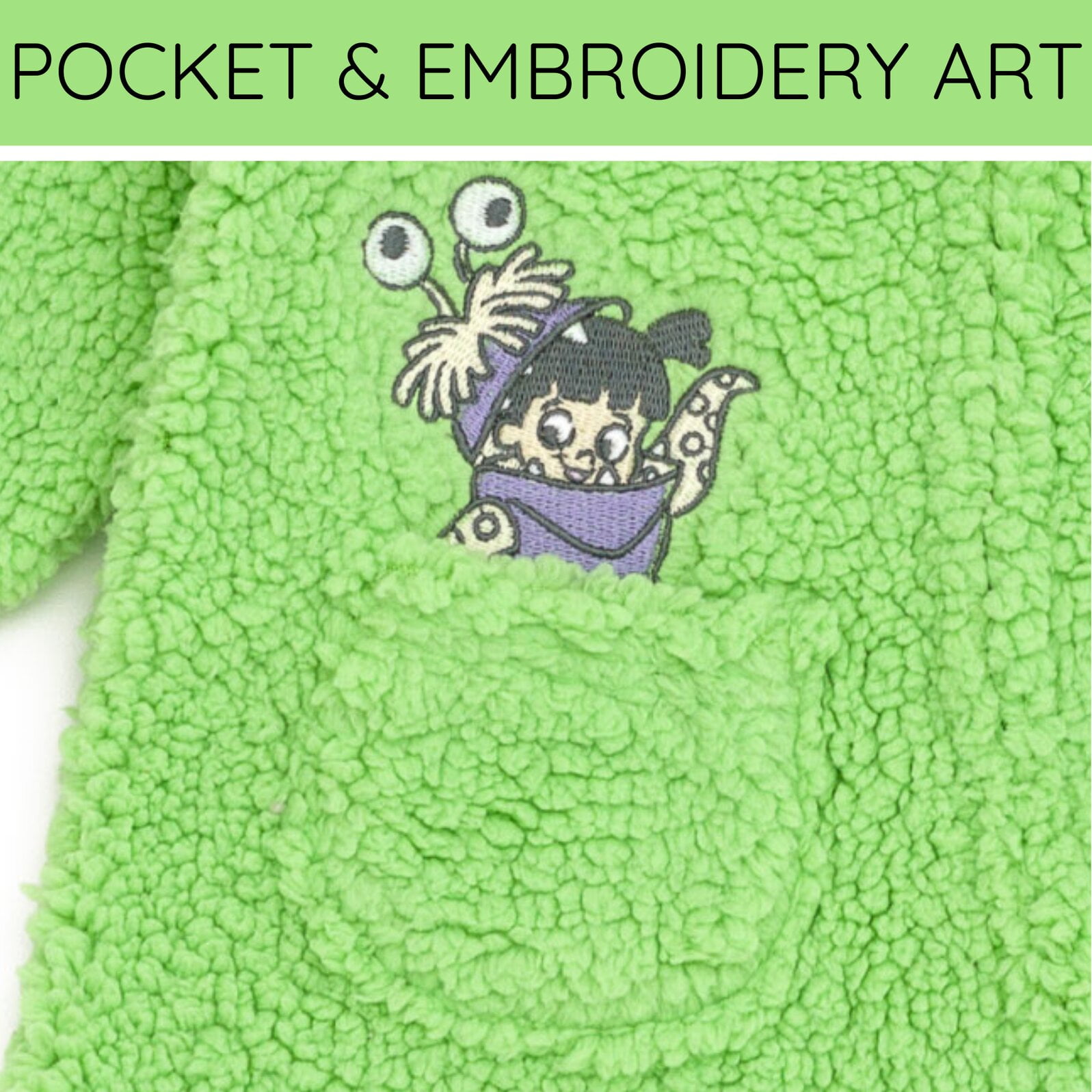 Disney Monsters Inc. Baby Boys' Cosplay Hooded One Piece Green Mike Boo